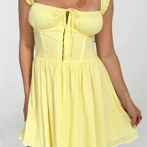 Never Worn - Lemon Drop Mini Dress